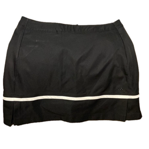 Adidas Skort Skirt With Shorts Attached Stretch Black White 10